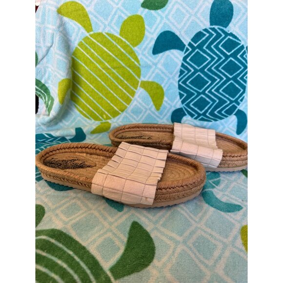 Free People Island Time Espadrille In White Slip-On Sandals  Size 39 - Picture 5 of 12